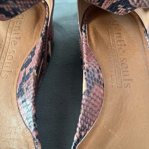 Gentle Souls by Kenneth Cole Chic Snake Print Sandals - Picture 3 of 6